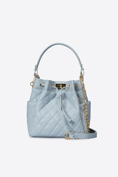 TILLY SMALL leather top handle bag - Celeste
