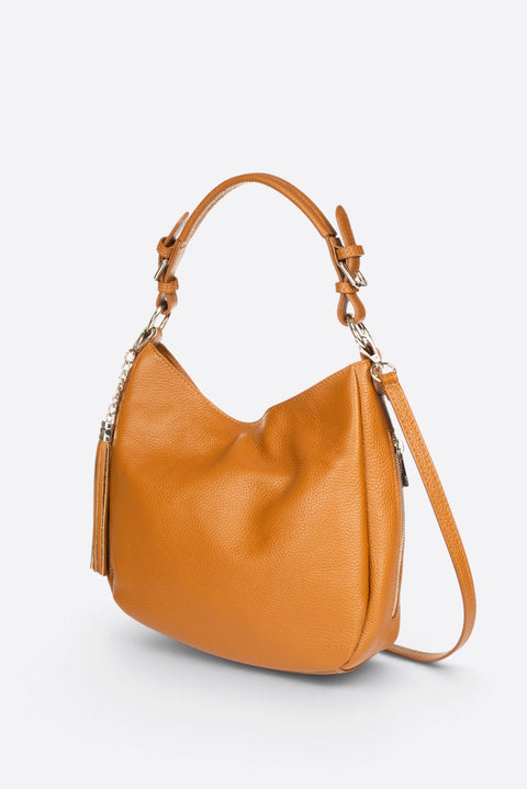 UMA leather top handle bag - Cognac