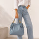 HELEN leather shoulder bag - Celeste