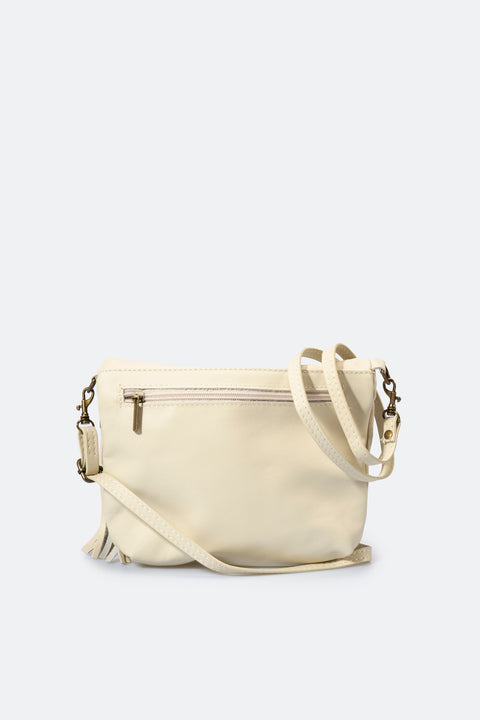 AGATHA leather crossbody bag - Latte