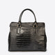 INGRID leather top handle bag - Black