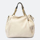 HELEN leather shoulder bag - Beige
