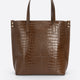BRENDA leather shoulder bag - Brown