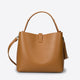 KIRA leather top handle bag - Cognac