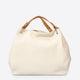 AZALEA leather top handle bag - Beige+Cuoio