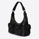 LOUISE leather top handle bag - Black