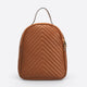 PAOLA leather backpack - Cognac