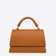 ASTRID leather top handle bag - Cognac