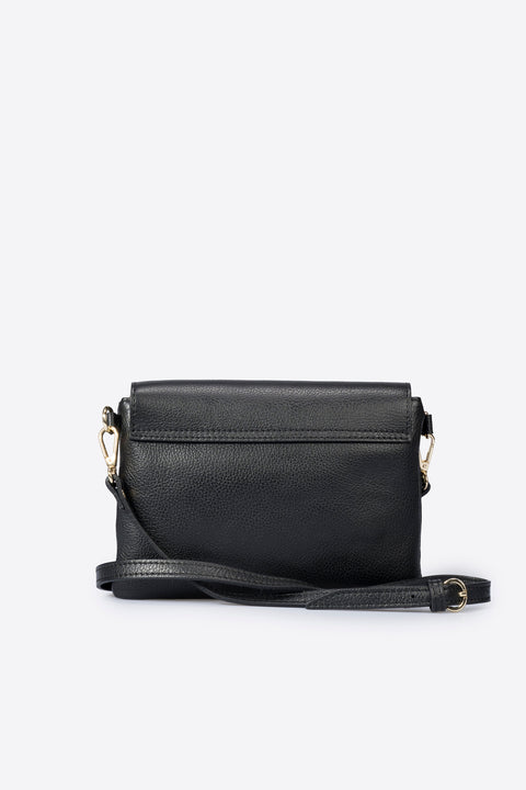 MAISIE leather crossbody bag - Black