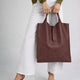 ARINA leather tote bag - Brown
