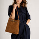 PHOEBE suede shoulder bag - Bruciato