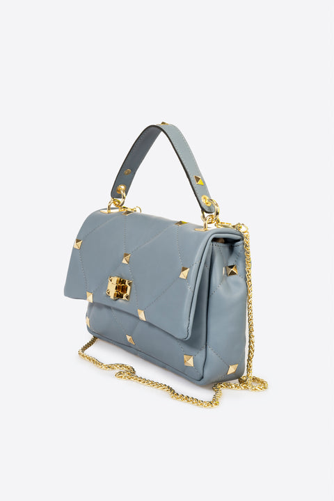 KYLIE leather top handle bag - Celeste