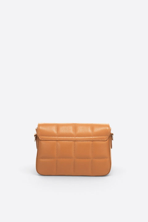 EMILIA leather crossbody bag - Cognac