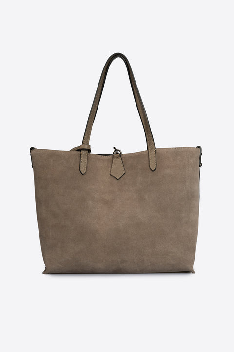 ODETTE suede tote bag - Fango