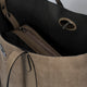 SOLENE suede tote bag - Fango