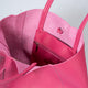 CLOTILDE leather tote bag - Fuxia