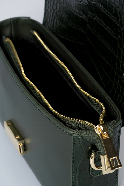 JUNO leather crossbody bag - Green