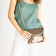 AGATHA leather crossbody bag - Gun Metal