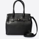 JUNE leather top handle bag - Black
