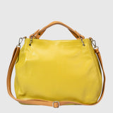 AZALEA Sac à main en cuir - Pistache+Cuoio