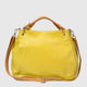 AZALEA leather top handle bag - Pistacchio+Cuoio