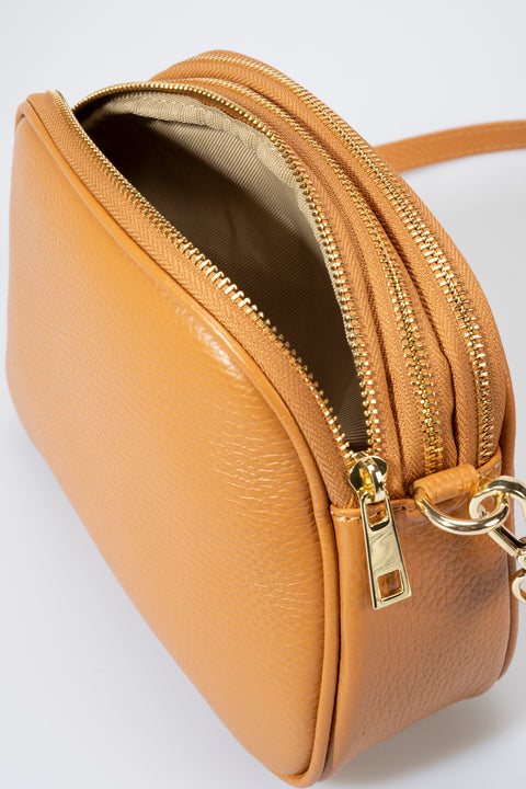 EBE leather crossbody bag - Cuoio