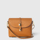 FREYA leather crossbody bag - Cognac