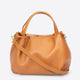MAYA leather top handle bag - Cuoio