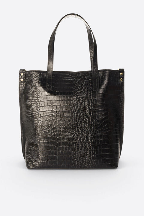 BRENDA leather shoulder bag - Black