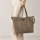 SOLENE suede tote bag - Fango