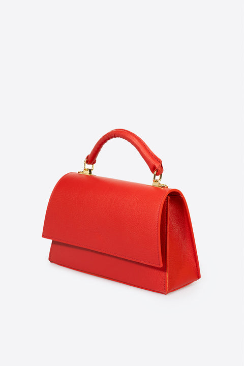 ASTRID leather top handle bag - Red