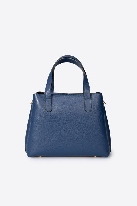 MAREN leather top handle bag - Blue
