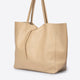 CLOTILDE leather tote bag - Crema