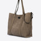 SOLENE suede tote bag - Fango