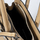 JUNE leather top handle bag - Taupe