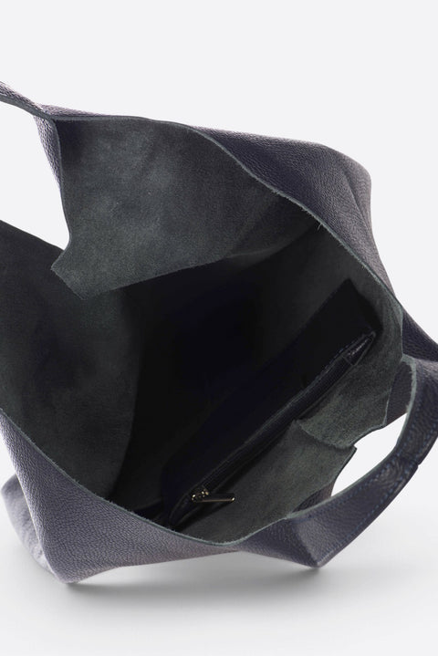 ARINA leather tote bag - Dark Blue
