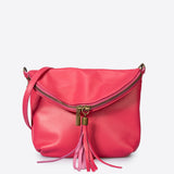 AGATHA Leder-Umhängetasche - Fuchsia
