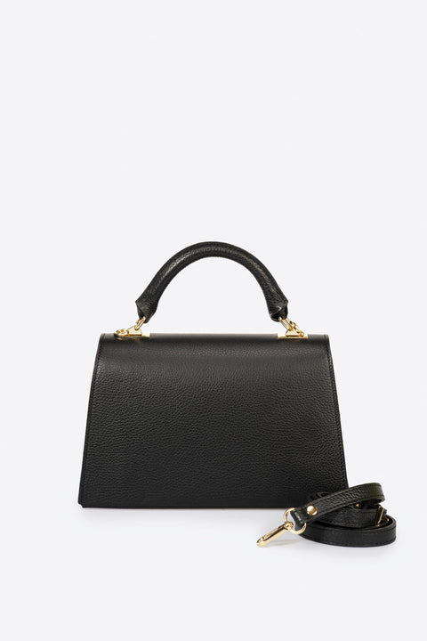 ASTRID leather top handle bag - Black