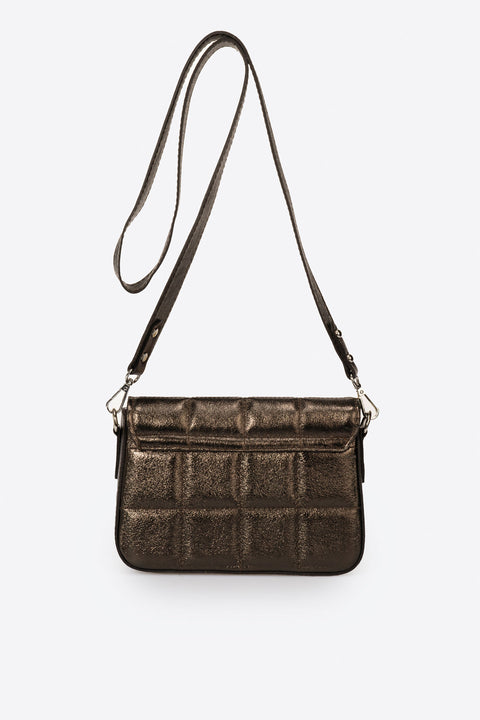 EMILIA leather crossbody bag - Bronzo