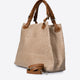 ARIA suede tote bag - Taupe