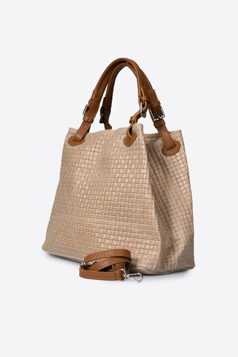 ARIA suede tote bag - Taupe