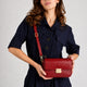 JUNO leather crossbody bag - Bordo