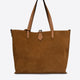 ODETTE suede tote bag - Cognac