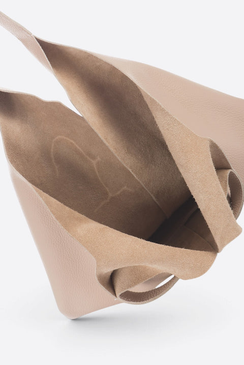 ARINA leather tote bag - Cipria