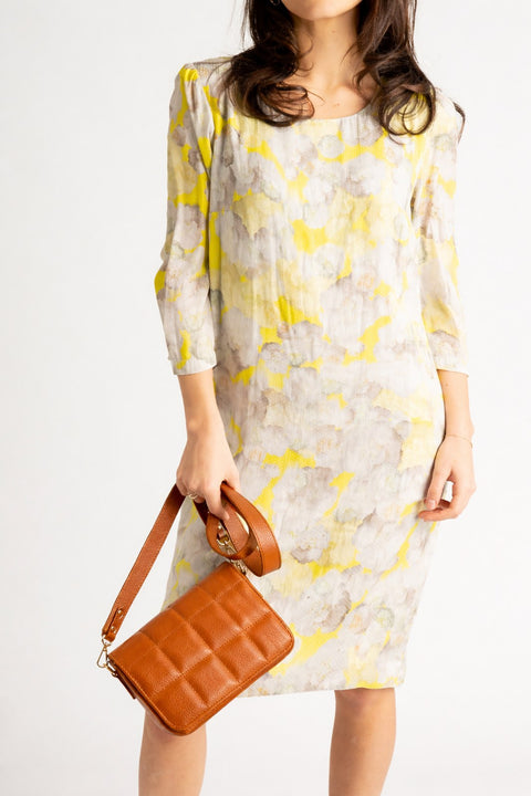 EMILIA leather crossbody bag - Cognac