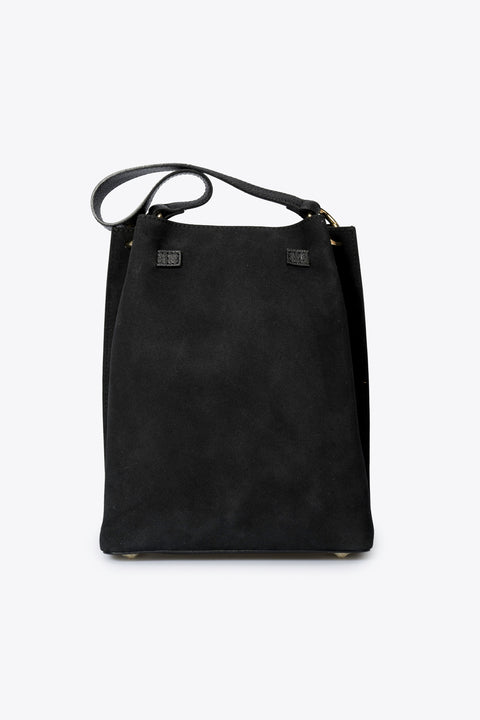 PHOEBE suede shoulder bag - Black