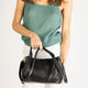 MAYA leather top handle bag - Nero