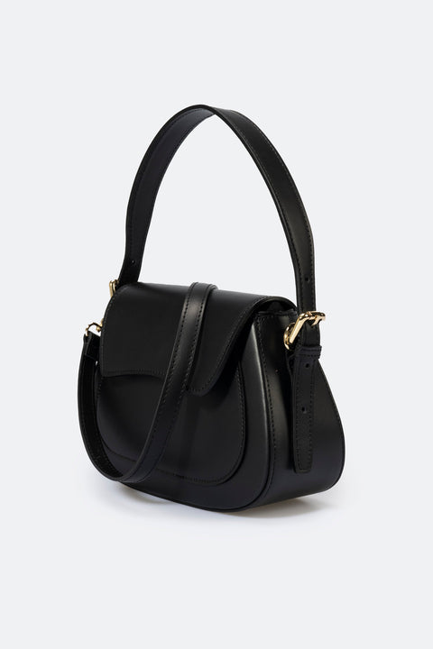 EDNA leather shoulder bag - Nero