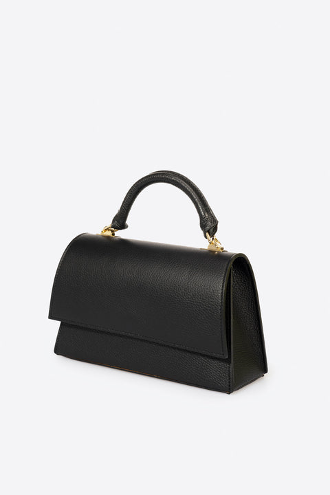 ASTRID leather top handle bag - Black