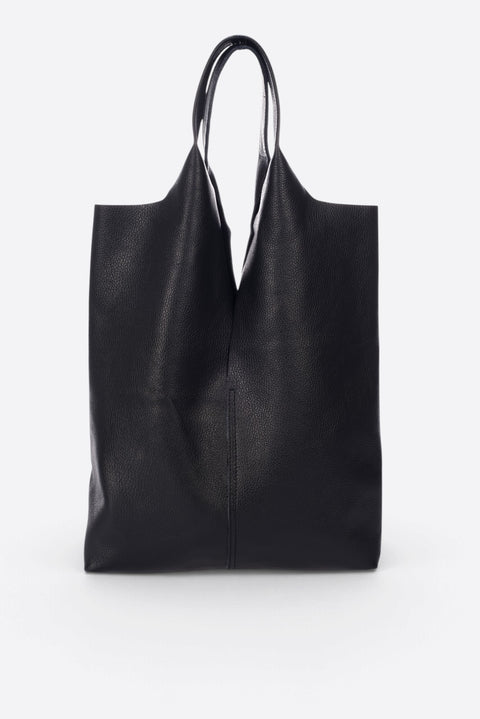 ARINA leather tote bag - Black